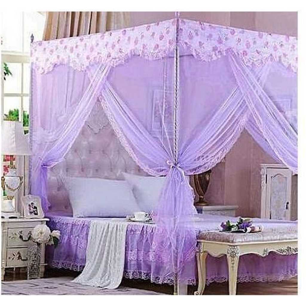 Mosquito Net Without Stands - Purple design may vary