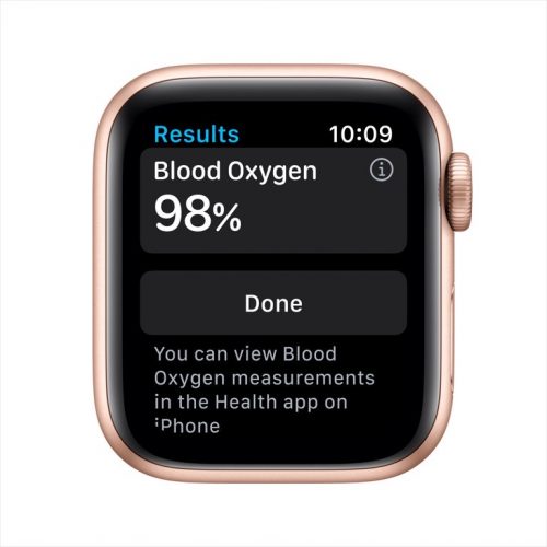 Apple Watch Series 6 GPS, 44mm Blue Aluminum Case with Deep Navy Sport Band - Pink