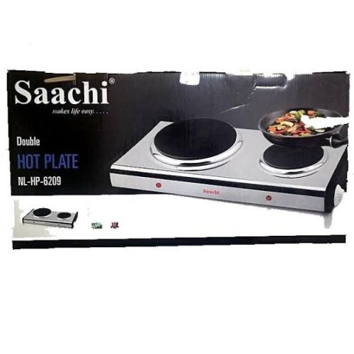 Saachi NL-HP-6209 Double Hot Plate Electric Cooker/ Burner - White,Black