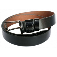 Men's Designer Faux Leather Belt - Black