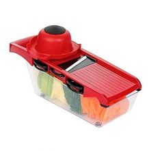 Food Processor Chopper Dicer Multi Blade Mandolin Vegetable Slicer-Red