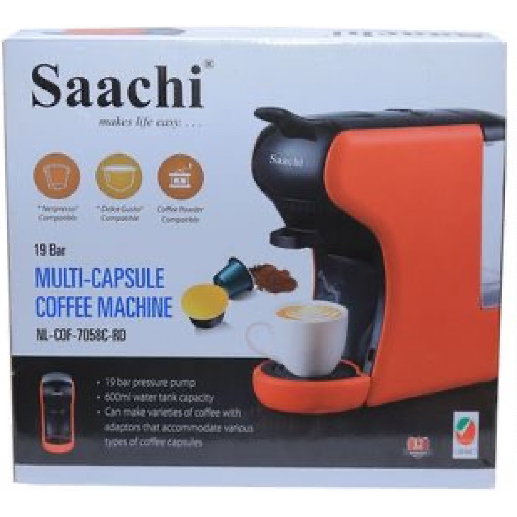 Saachi 19 baNL-COF Multi-Capsule Coffee Maker - Red