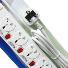 Borl 6-Ways Heavy Duty Premium Extension Socket – White Cables