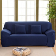 1,2,3 Seater Sofa Slipcover Stretch Elastic Couch Protector Fit Set -Blue Sofa Set Covers