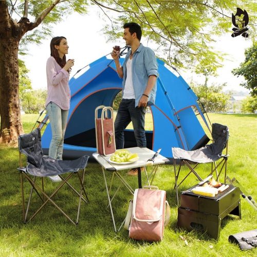 Desert Field Camping Automatic Tent 3-4person Camping Tent Convenient For Setting Portable Backpack Shading Traveling And Hiking