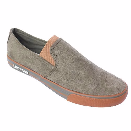 Leopard Men's Leopard Plimsoll - Grey, Brown