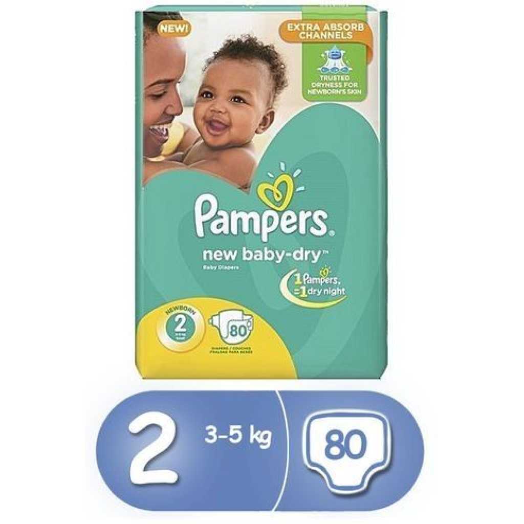 Pampers Jumbo Pack S2 (3-8Kg) - 80Pcs