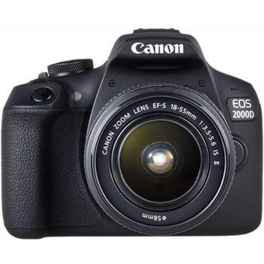 Canon DSLR Camera Bundle EOS 2000D 24MP - Black