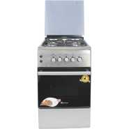 BlueFlame 60x50cm Full Gas Cooker With Gas Oven NL6040G, Auto Ignition, Glass Top, Oven Lamp - Inox