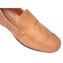 Thread Designed And Casual Men's Moccasins - Brown