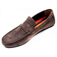 Men's Designer Suede Moccasins - Brown