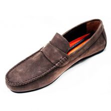 Men's Designer Suede Moccasins - Brown