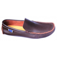 Casual Men's Moccasins - Coffee Brown