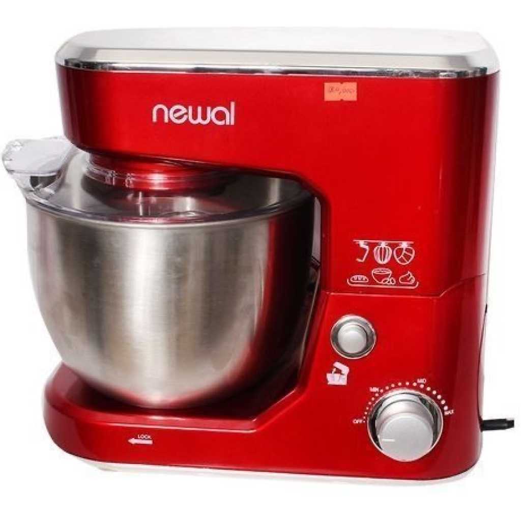 Newal NWL-3533 Stand Mixer, 5 Litres - Red, Silver