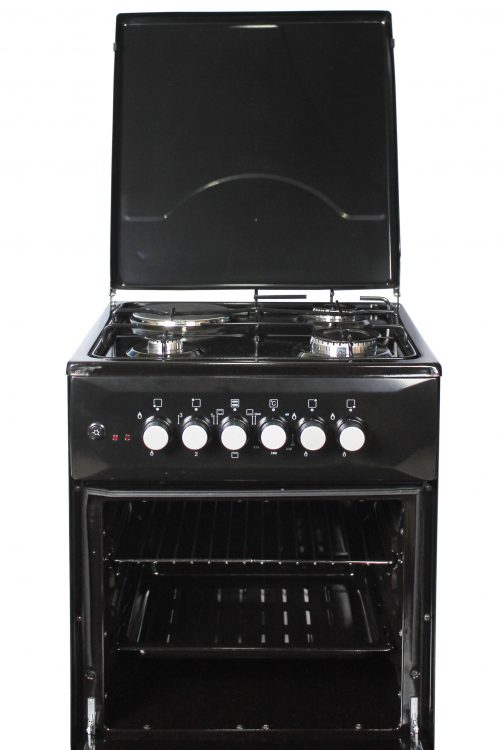 Blueflame Cooker C5031E – B 50x50cm 3 Gas Burners And 1 Electric Plate, Electric Oven, Thermostat, Oven Lamp, Auto Ignition - Black