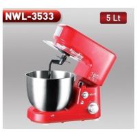 Newal NWL-3533 Stand Mixer, 5 Litres - Red, Silver