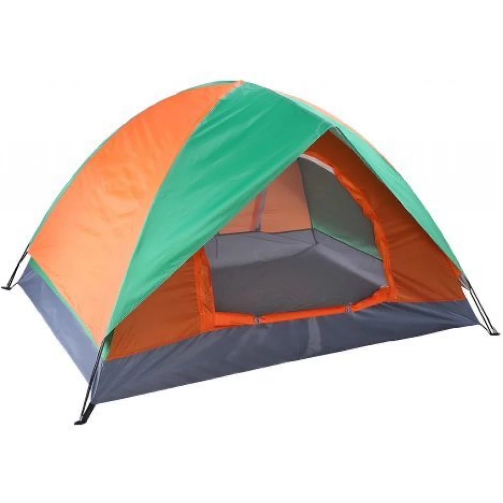 Portable Family 2 Person Camping Tent - Multicolor