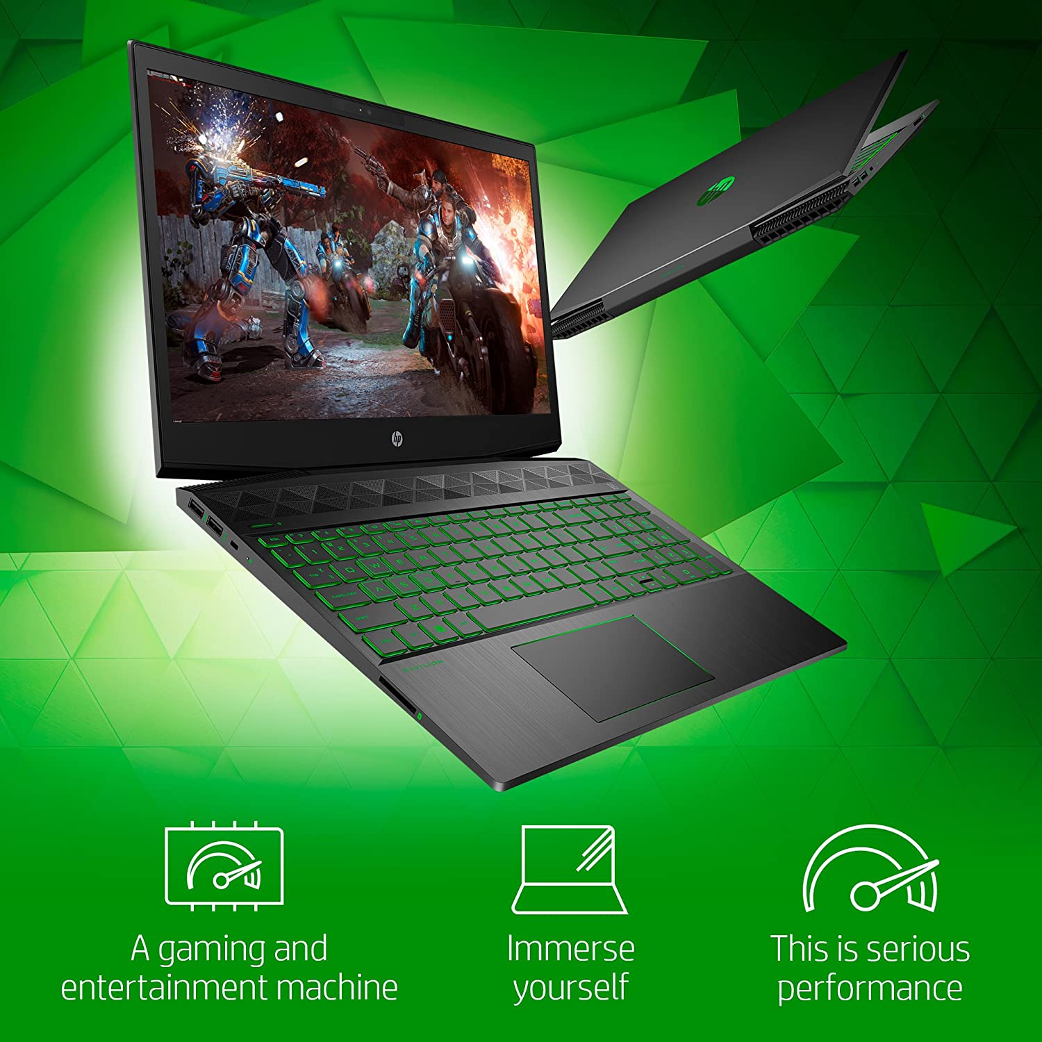 HP Pavilion Gaming Laptop,15.6" FHD IPS, Intel 8th Gen i5+8300H, NVIDIA GTX 1050Ti 4GB, 8GB RAM, 1TB HDD, Narrow border design, Windows 10 Home - TilyExpress Uganda