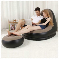 Intex Inflatable Footrest Sofa - Black, Grey