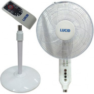 LUCID 16″ Floor Standing Fan With A Remote Control – White