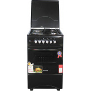 Blueflame Cooker C5022E – B 50x50cm 2 electric plates and 2 gas burners with electric oven (black) Combo Cookers