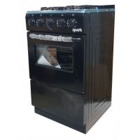 Blueflame Cooker Spark 50*50, Full Gas, P5040G-B, Auto Ignition, Gas Oven - Black