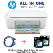 Hp Deskjet 2320 All-in-One Inkjet Printer + Free Pinter Cable – White Printers