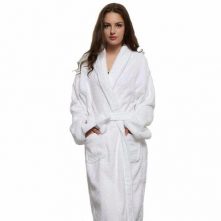 Egyptian Cotton Bath Robe - White