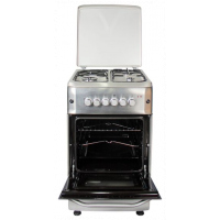 BlueFlame Cooker S5031ER-I 50x55cm 3 Gas Burners And 1 Electric Plate, Electric oven & Grill, Rotisserie, Thermostat, Automatic Ignition - Inox