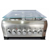 BlueFlame Cooker 50x55cm 2 Gas Burners And 2 Electric Plates SH5022E – I, Electric Oven, Auto Ignition, Thermostat, Oven Lamp - Inox