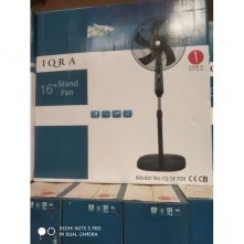 Iqra 16" Stand Fan ,5 Blades,Copper motor (IQ-SF709) - Black