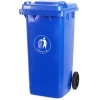 Outdoor 120L Plastic Dustbin Waste Bin, 120 Litres Dustbin, Garbage Bin - Blue