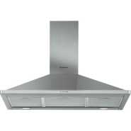 Ariston 90cm Wall Mounted Cooker Hood  AHPN9.4 - Silver - Kitchen Extractor Fan