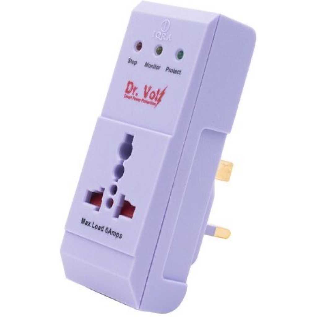 Dr. Volt TV Guard IQ-TP6UK-ECO; 80-255V, 6 Amps, Microprocessor Power Surge Protector Based-Eco Model - Green