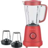 IQRA 3-In-1 Blender 1.5-Litre IQ-BL6013D; 500W, Copper Motor, Chopper And Grinder - Red