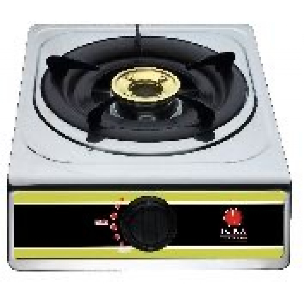IQRA Gas Stove IQ-GS1BSS; Single Burner, Auto Ignition, Gas Cooker - Stainless Steel