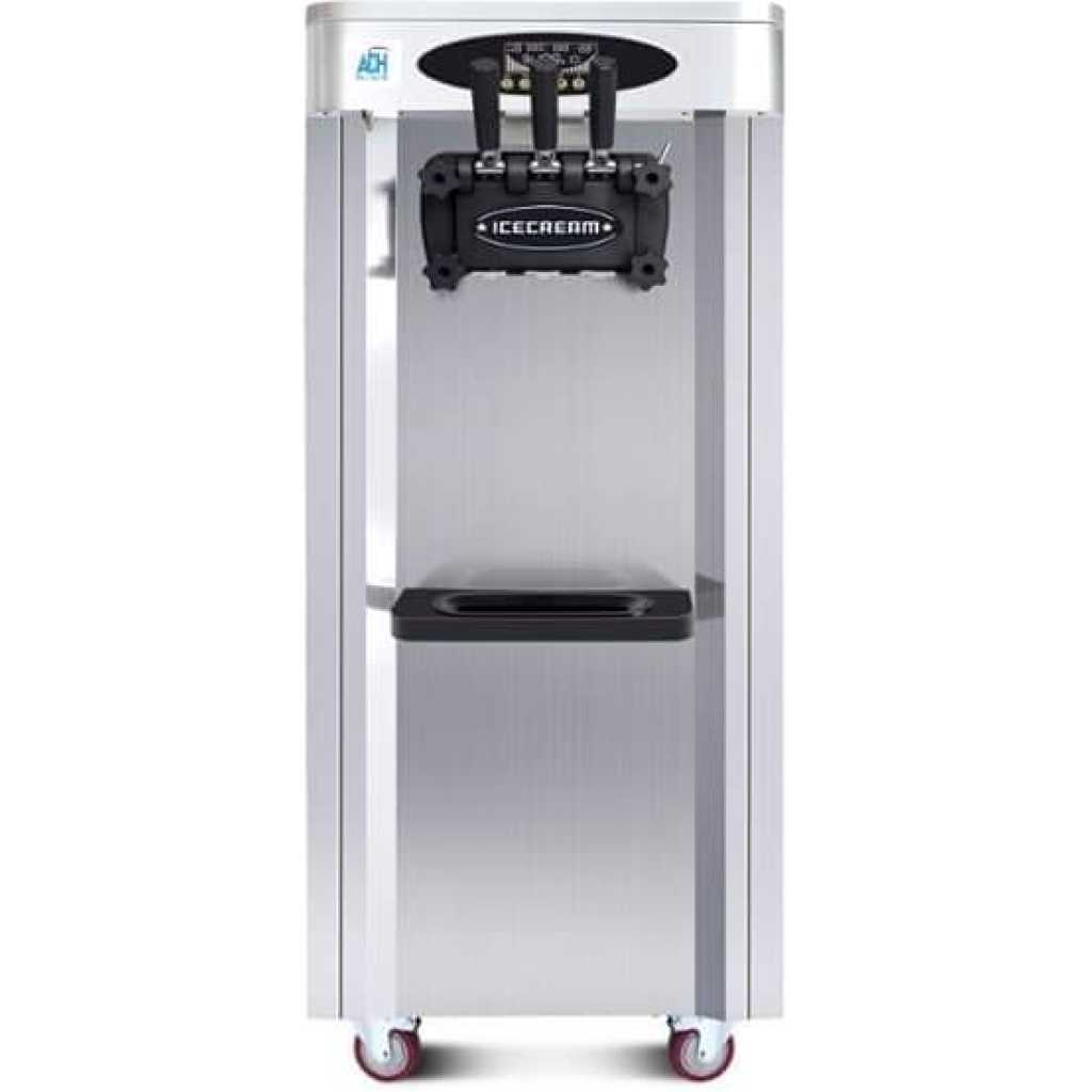 ADH 3 Levers Free Standing Ice Cream Maker Machine Big Silver