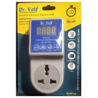 Dr. Volt Washing Machine And Printer Power Surge Protector IQ-WP15A; 15 Amps, 3200W, Digital Display, 160-255V, 10sec Delay - Grey