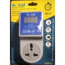 Dr. Volt Washing Machine And Printer Power Surge Protector IQ-WP15A; 15 Amps, 3200W, Digital Display, 160-255V, 10sec Delay - Grey