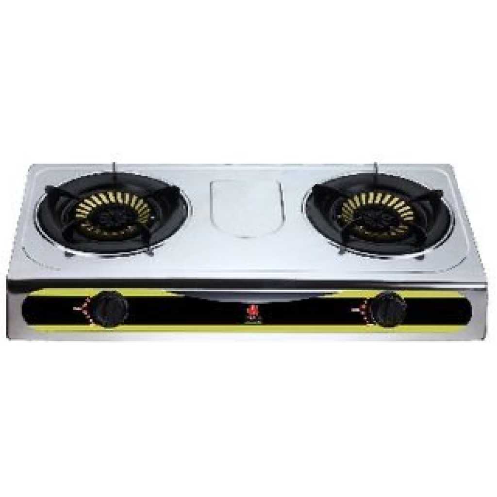 Iqra Gas Stove IQ-GS2BSS Two Burner SS Body, Auto Ignition - Silver 1 C1751E74 140F 4991 8516 4B2F4DF2EC3D