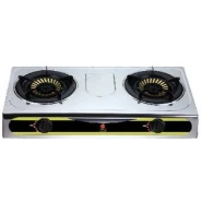 IQRA Gas Stove IQ-GS2BSS; Two Gas Burners, Auto Ignition - Stainless Steel