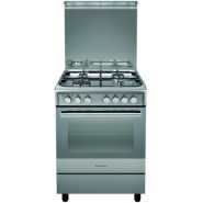 Ariston A6TMH2AF (X) EX – SS,60 x 60 4 Gas, Electric Oven / Grill + Fan, Automatic Ignition & Auto Safety – Silver – Poland Ariston Cookers, Hobs, Ovens & Hoods TilyExpress 2