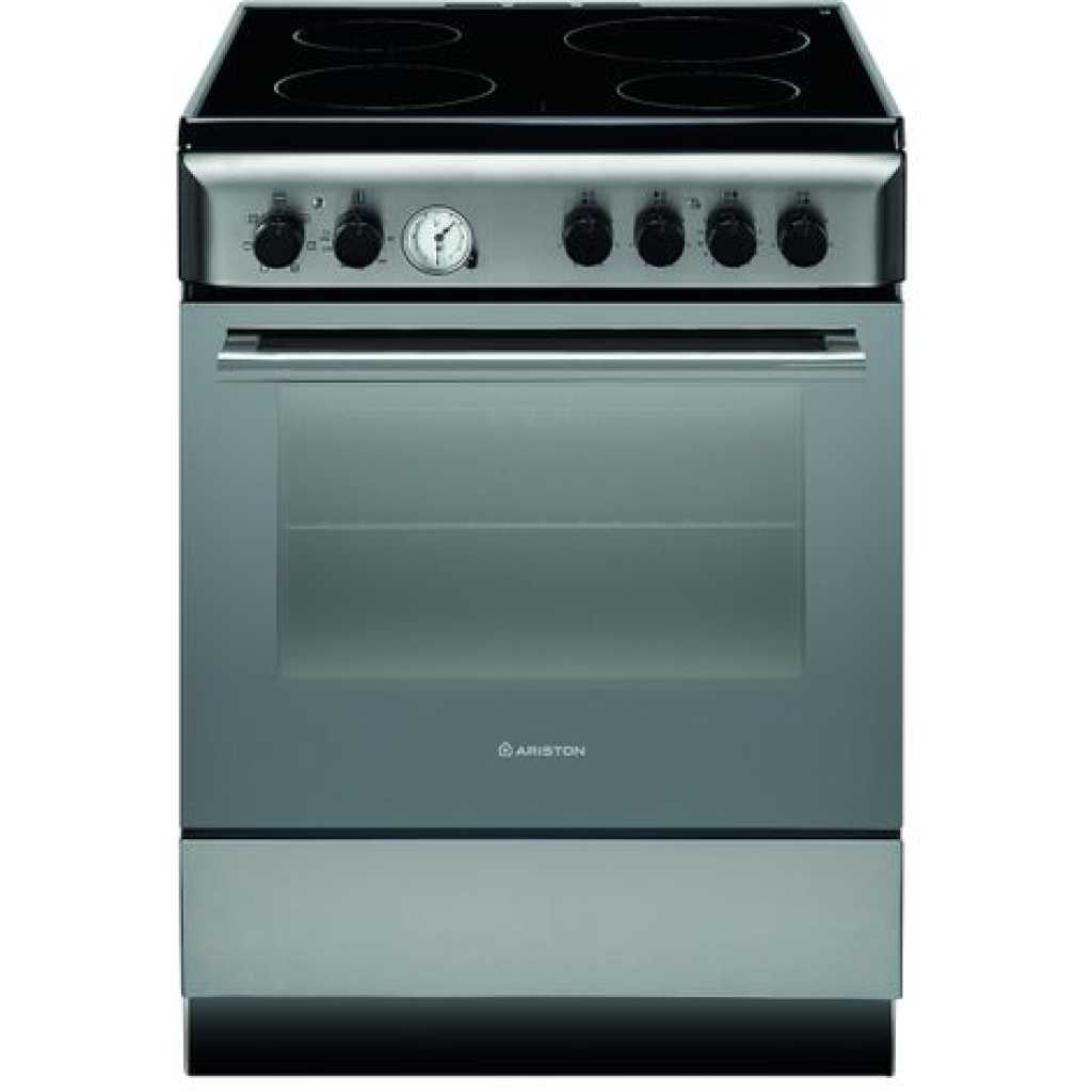 Ariston Ceramic Hob Electric Oven Grill A6V530 60X60 -Silver Ariston Cookers, Ovens & Hoods TilyExpress