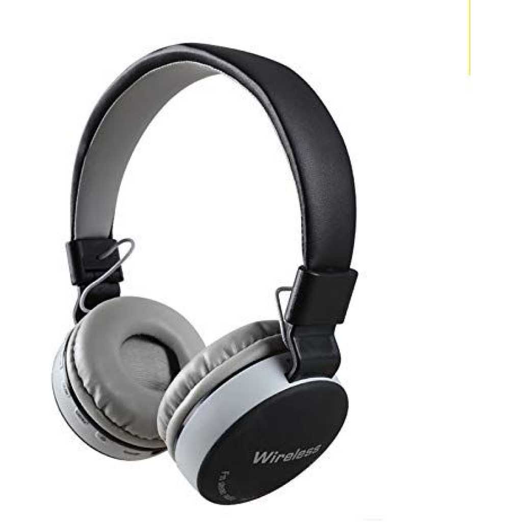 Super Bass BT Wireless Fully Dolby Headphones For PC And All Smartphones – Black,Grey Headphones TilyExpress