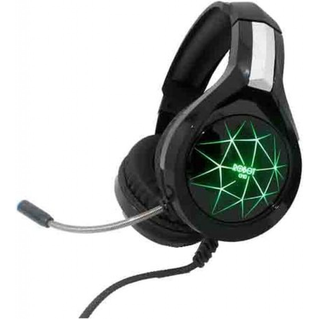 Robot 3D Stereo Surround LED Wired Gaming Headset – Black Headphones TilyExpress