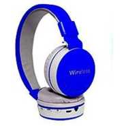 Bluetooth Wireless Fully Dolby Headphones for PC And All Smartphones -MS-881A - Blue,Grey