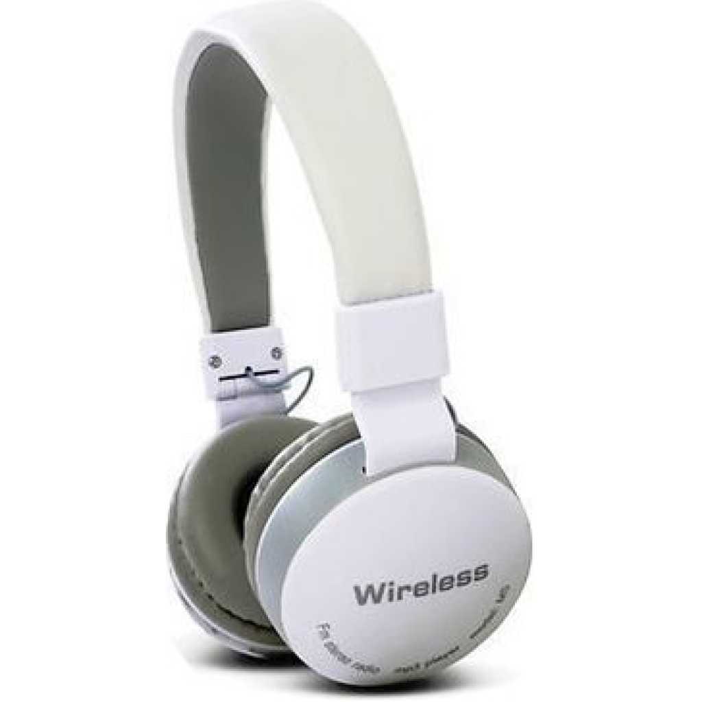 Foldable Bluetooth Wireless Fully Dolby Headphones For PC And All Smartphones – MS-881A – White,Grey Headphones TilyExpress