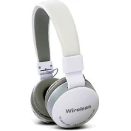 Foldable Bluetooth Wireless Fully Dolby Headphones For PC And All Smartphones - MS-881A - White,Grey