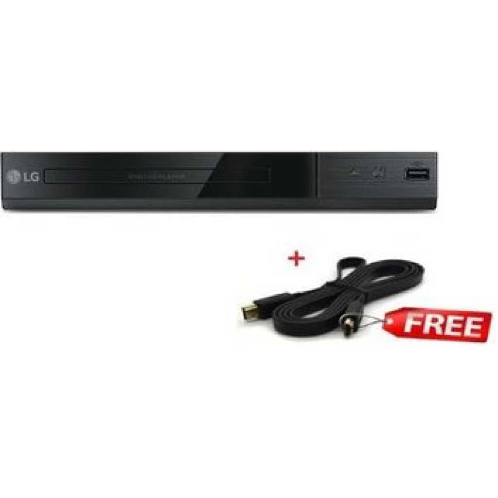 LG DP132 HDMI DVD Player With Flexible USB + Free HDMI Cable - Black