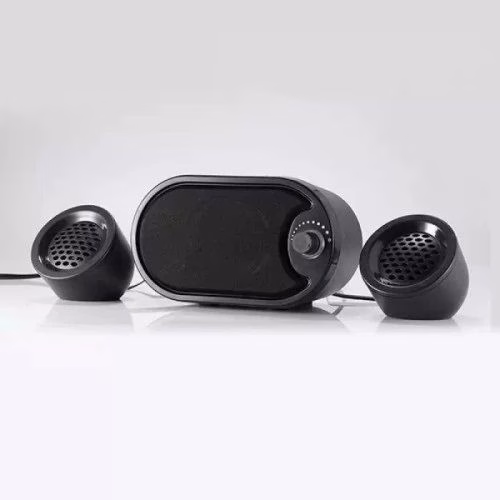 Robot 2.1 Channel LED Wired Computer/Laptop Speaker - Black